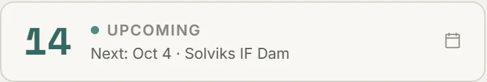 Upcoming matches with the next opponent